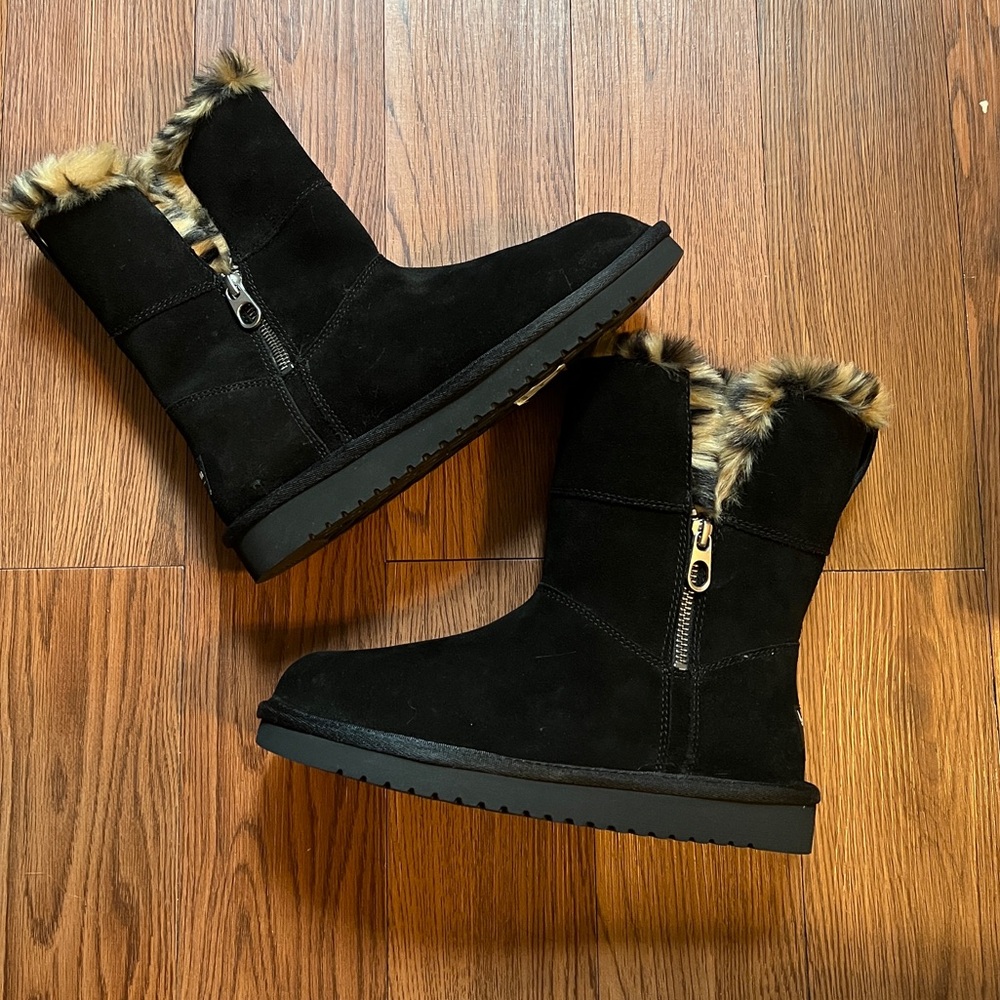 NWT Koolaburra by UGG Aribel Short Cheetah Fur Boots